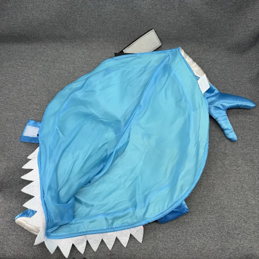 Shiny Blue SHARK Halloween Dog Costume Size Small Pet Dress Up Fin Teeth Funny